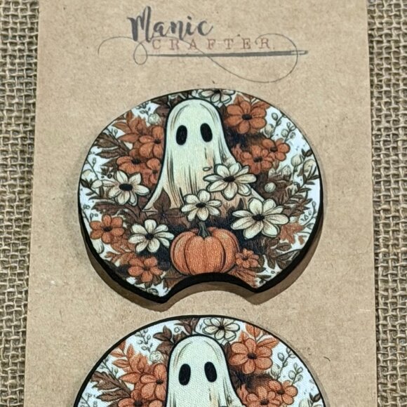 Fall Ghost - Sublimation Car Coasters - Picture 2 of 3